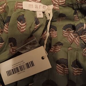 Green Short Sleeve Sundress for Resort Wear